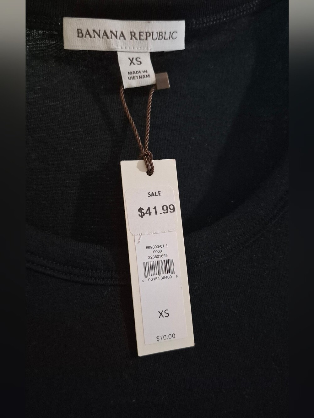 Banana Republic Black Short-Sleeve Crewneck Tee